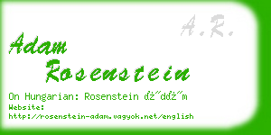 adam rosenstein business card